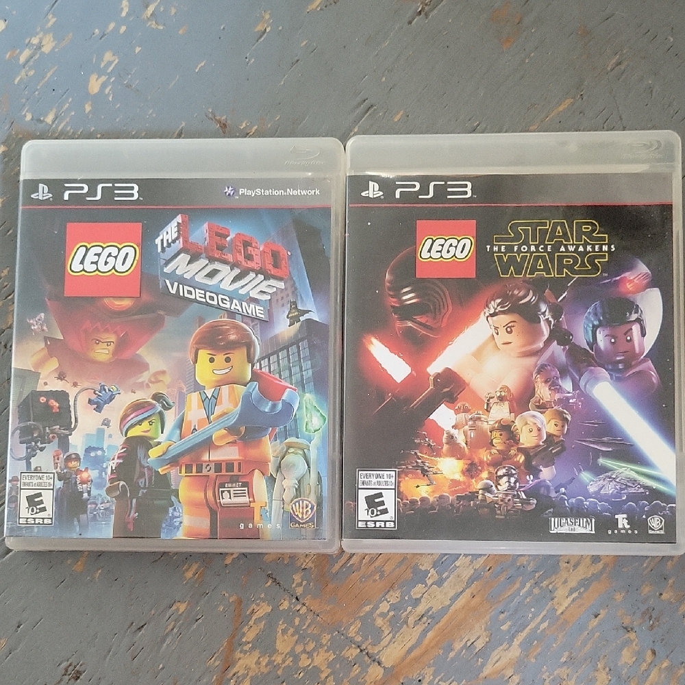 LEGO PS3 Game Case & Manuel ONLY Set - The LEGO Movie & Star Wars